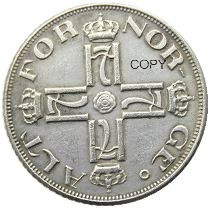 Norway 50 Øre - Haakon VII Year 1921 1922 1923 Silver-Plated Coin COPY