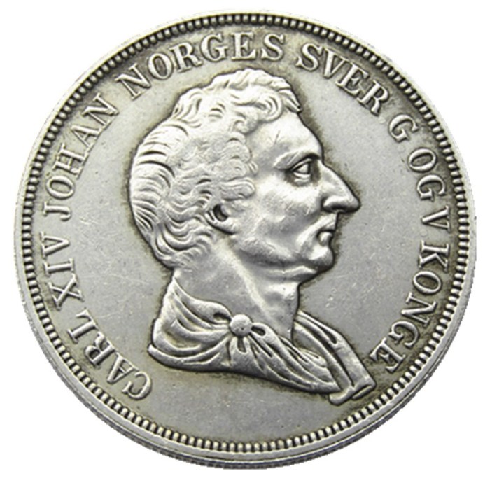 1844 Norway 1/2 Speciedaler Silver Plated Copy Coins