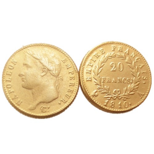 France 20 Francs 1810A Gold Plated Copy Coin