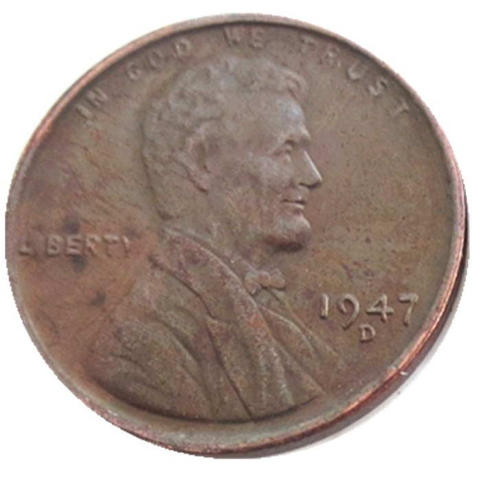 US 1947 P-S-D Lincoln Penny Cent 100% Copper Copy Coin