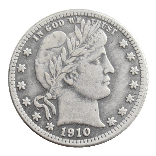 US 1910 P/D Barber Quarter Dollar Silver Plated Coins COPY