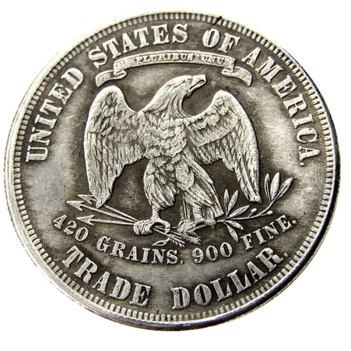 US 1878 Trade Dollar Silver Plated Copy Coin