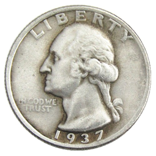 US Coins 1937P/S/D Washington Quarter Dollar Silver Plated Copy Coin