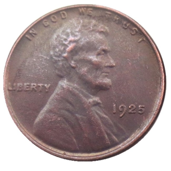 US 1925-P-S-D Lincoln Penny Cent 100% Copper Copy Coin
