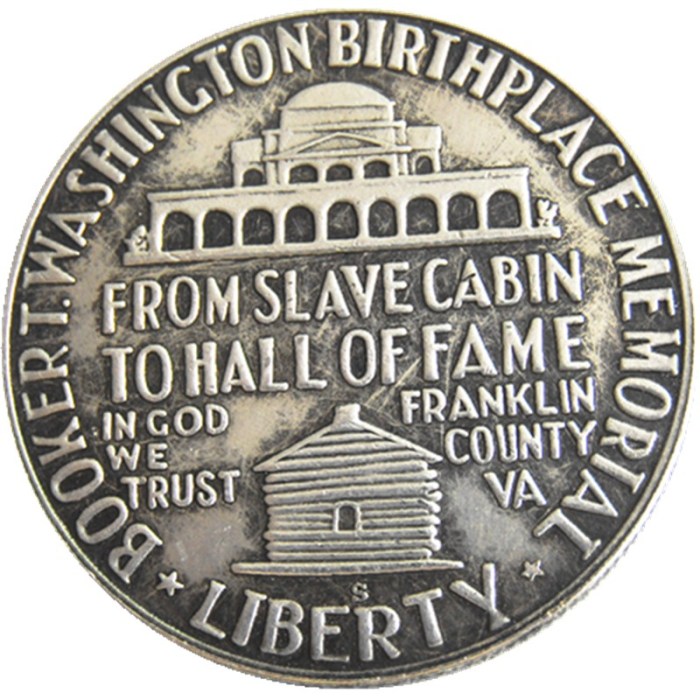 US 1948 PSD 50C Booker T. Washington Half Dollar Silver Plated Copy Coin