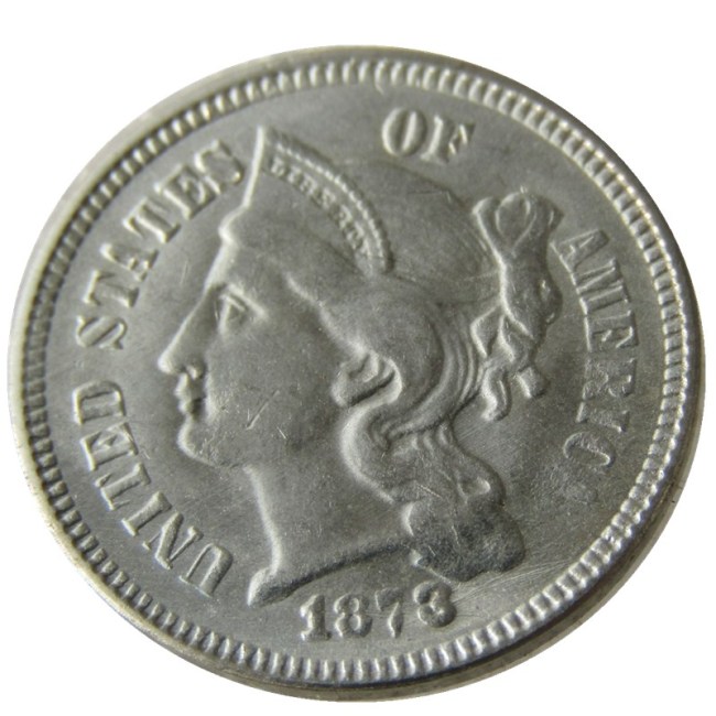 US 1873 Three Cents Nickel Copy Coin