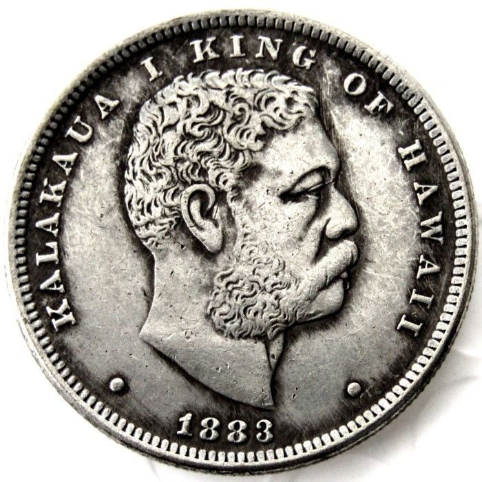 US 1883 1/2D Hawaii Commemorative Half Dollars Silver Plated Copy Coins