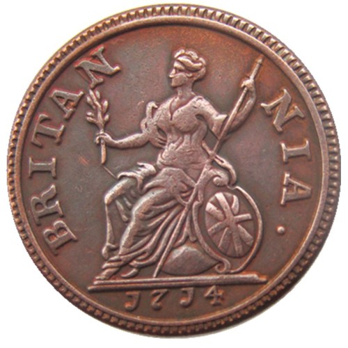 UK,1714,1Farthing,very rare copy coin