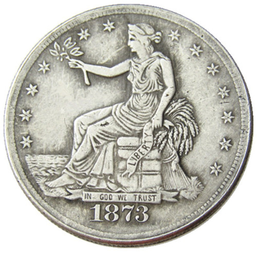 US 1873S Trade Dollar Silver Plated Copy Coin