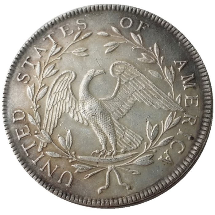 US 1795 Flowing Hair Dollar Silver Plated Copy Coins
