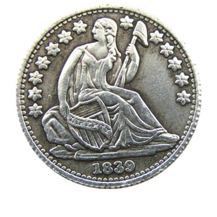 US 1839o Liberty Seated Dime Silver Plated Copy Coin