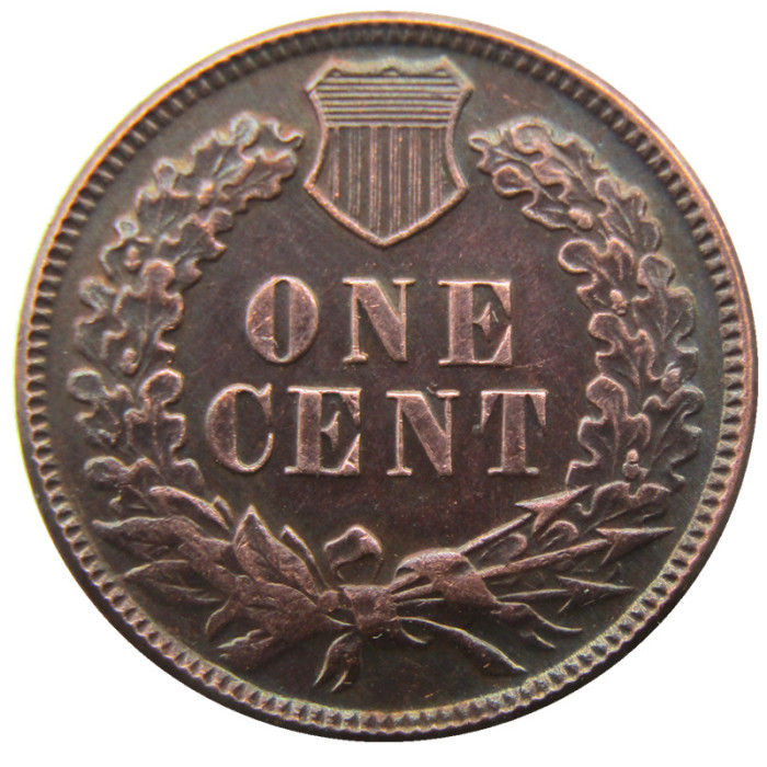 US 1863 Indian Cent 100% Copper Copy Coin