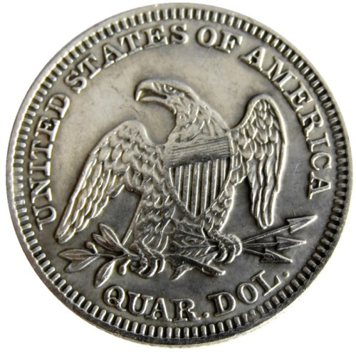 US 1862 P/S SEATED LIBERTY QUARTER DOLLARS Silver Plated Coins COPY
