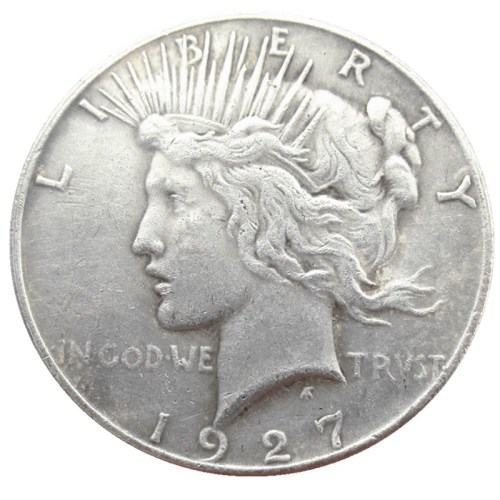 US 1927D Peace Dollar Silver Plated Copy Coin