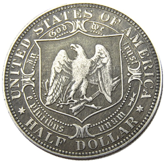 USA 1877 Helmeted Head Half Dollar Patterns Silver Plated Copy Coin