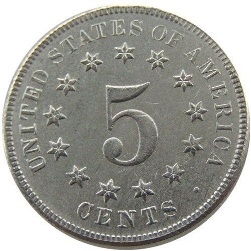 US 1877 Shield Nickel Five Cents Copy Coin