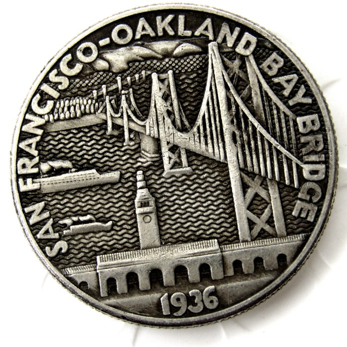 US 1936 San Francisco Commemorative Half Dollars Silver Plated Copy Coins