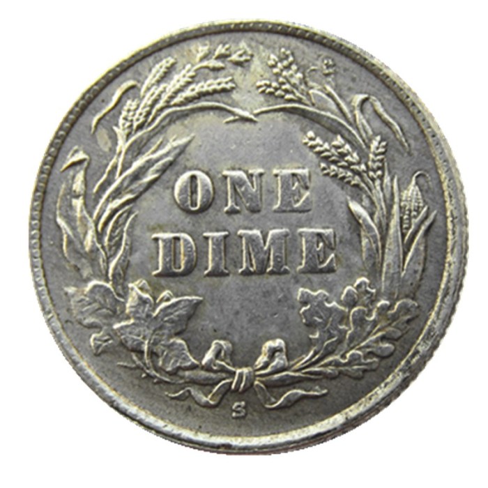 US 1913 P/S/O Barber Dime Silver Plated Copy Coin