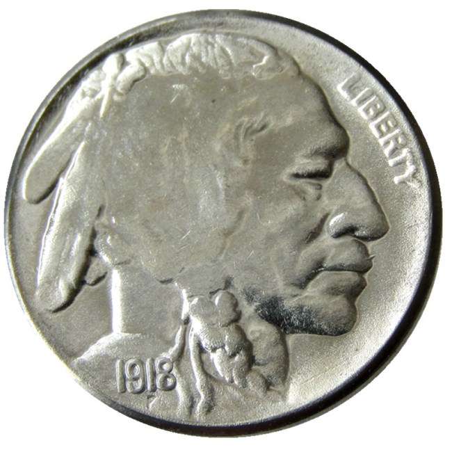 US 1918P-S-D Buffalo Nickel Five Cents Copy Coin