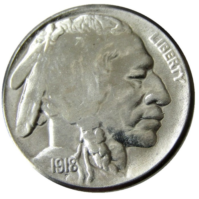 US 1918P-S-D Buffalo Nickel Five Cents Copy Coin
