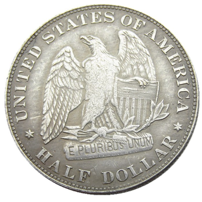 USA 1877 Phrygiam Head Half Dollar Patterns Silver Plated Copy Coin