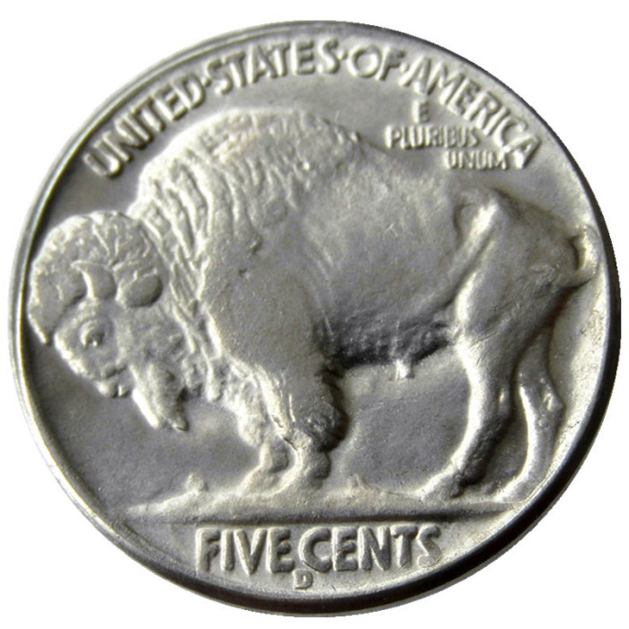 US 1920P-S-D Buffalo Nickel Five Cents Copy Coin