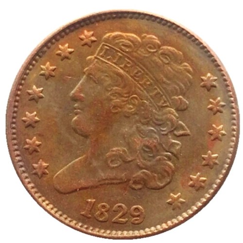 US Classic Head Half cents 1829 100% Copper Copy Coins