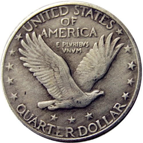 US 1916 Standing Liberty Quarter Dollar Silver Plated Copy Coin