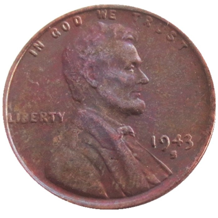 US 1943-P-S-D Lincoln Penny Cent 100% Copper Copy Coin