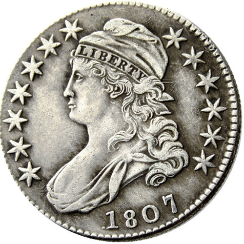 US 1807 Capped Bust Half Dollar Silver Plated Copy Coin