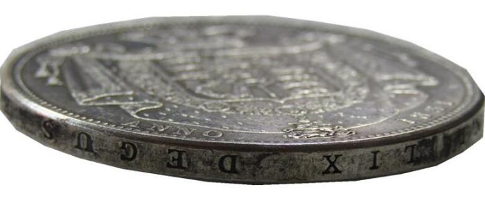 UF(29)Great Britain William IV Proof Crown 1831 Silver Plated Letter Edge Copy Coin
