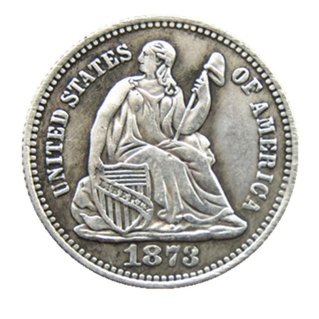 USA 1873P/S(Mintmark Below) Liberty Seated Half Dime Legend Obverse Copy Coins