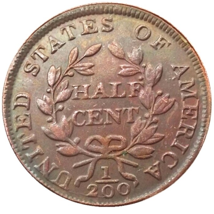 US 1802 Draped Bust Half Cent Copper Copy Coin