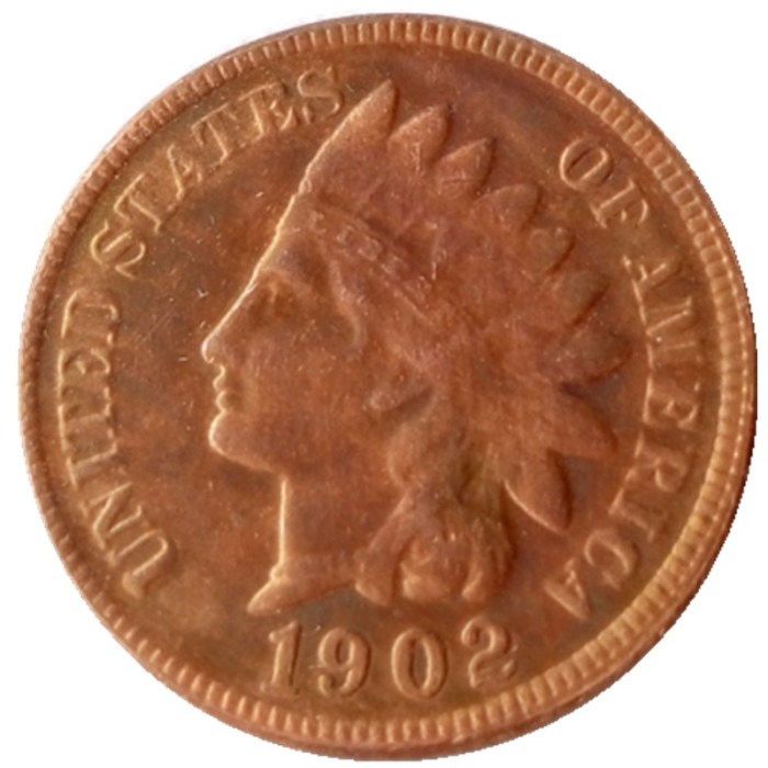 US 1902 Indian Cent 100% Copper Copy Coin