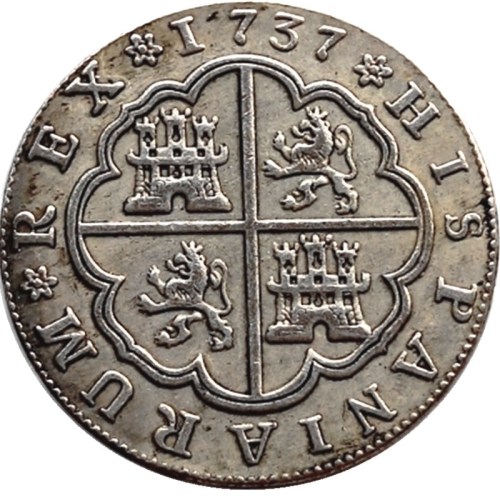 Spain Resl 1737 Silver Plated Copy Coins