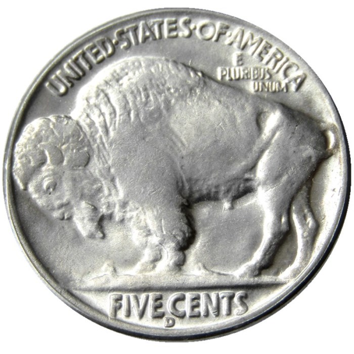 US 1918P-S-D Buffalo Nickel Five Cents Copy Coin