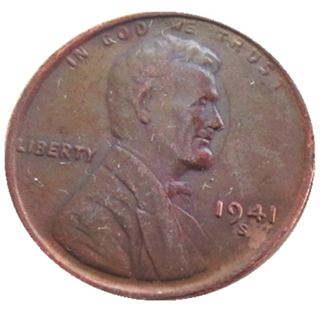 US 1941-P-S-D Lincoln Penny Cent 100% Copper Copy Coin