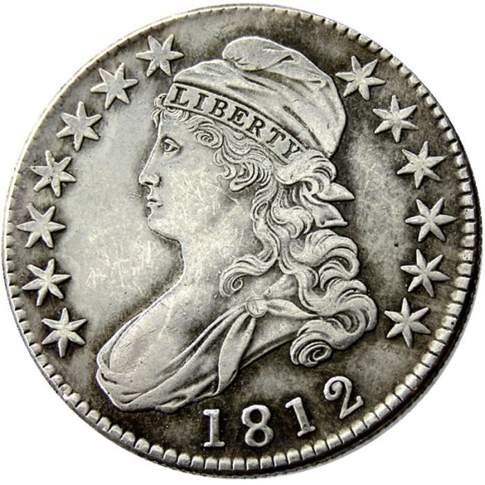 US 1812 Capped Bust Half Dollar Silver Plated Copy Coin