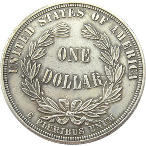 USA 1876 $1 Sailor Head Dollar Silver Plated Copy Coin