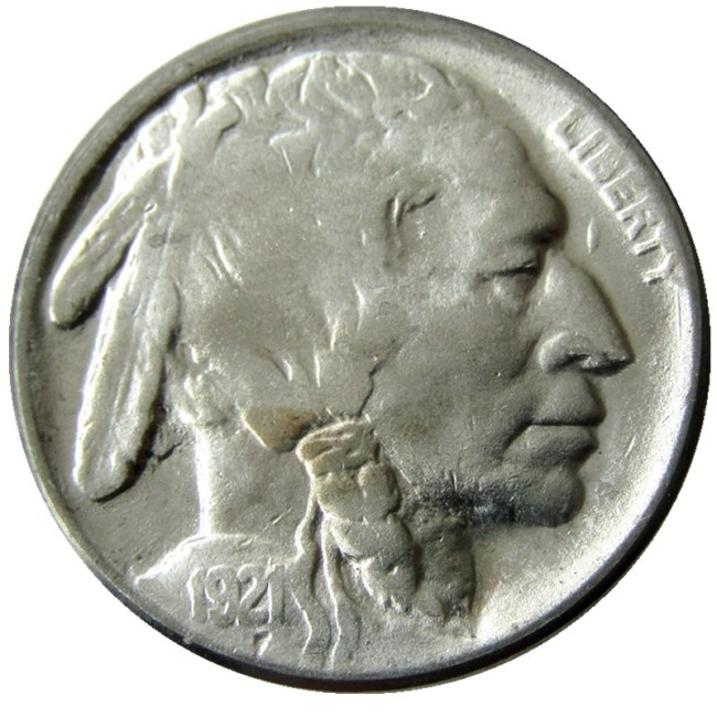 US 1921P-S Buffalo Nickel Five Cents Copy Coin