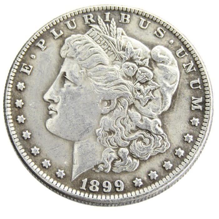 US 1899 Morgan Dollar Silver Plated Copy Coin