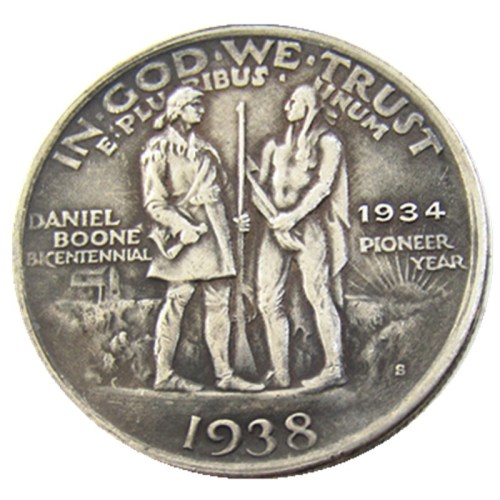US 1934-1938S Danial Half Dollar Commemorative Silver Plated Copy Coin
