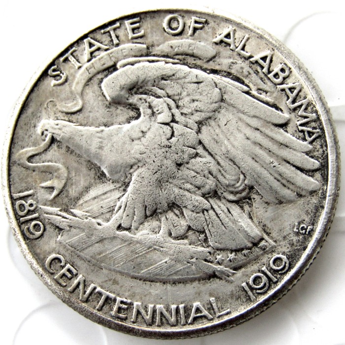 USA 1921-Alabama Centennial Silver Plated Copy Coin