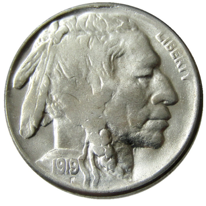 US 1919P-S-D Buffalo Nickel Five Cents Copy Coin