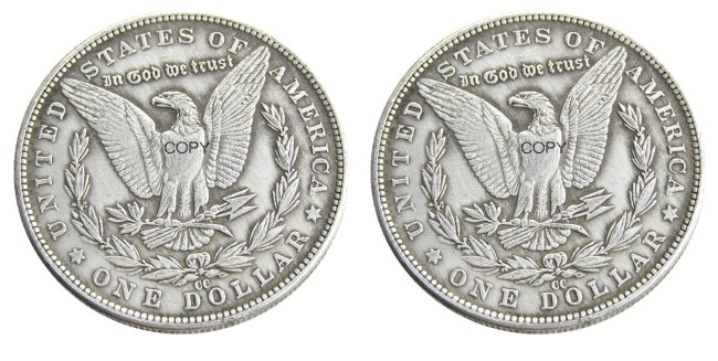 US Two Faces -CC-CC Double Eagles Morgan Dollar Silver Plated Copy Coin