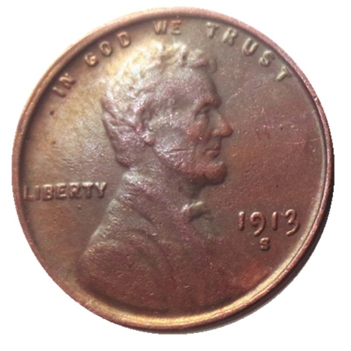 US 1913-P-S-D Lincoln Penny Cent 100% Copper Copy Coin