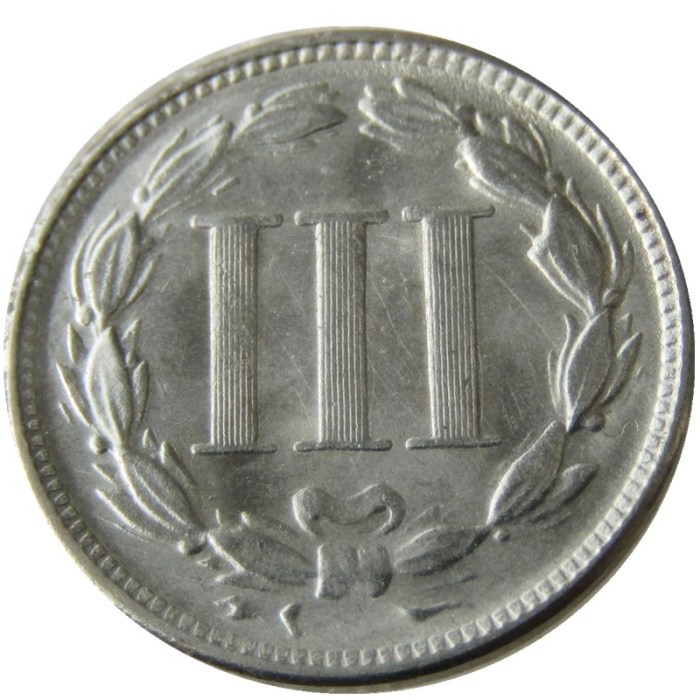 US 1866 Three Cents Nickel Copy Coin