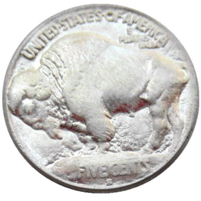 US 1913PDS Buffalo Nickel FIVE CENTS On Raised Ground Copy Coin Type1