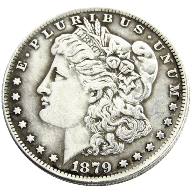 US 1879CC Morgan Dollar Silver Plated Copy Coin