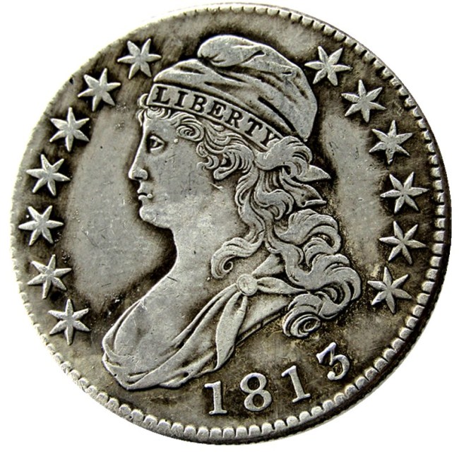 US 1813 Capped Bust Half Dollar Silver Plated Copy Coin